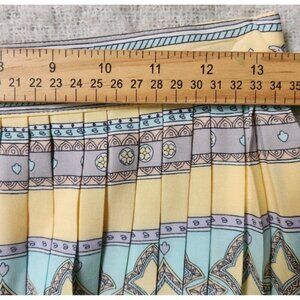 Vintage Chaus Skirt Size 8 Pastel‎ Yellow Blue Purple Bohemian Pleated Colorful